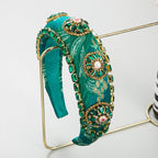 Baroque Rhinestone Embroidery Headband L4033