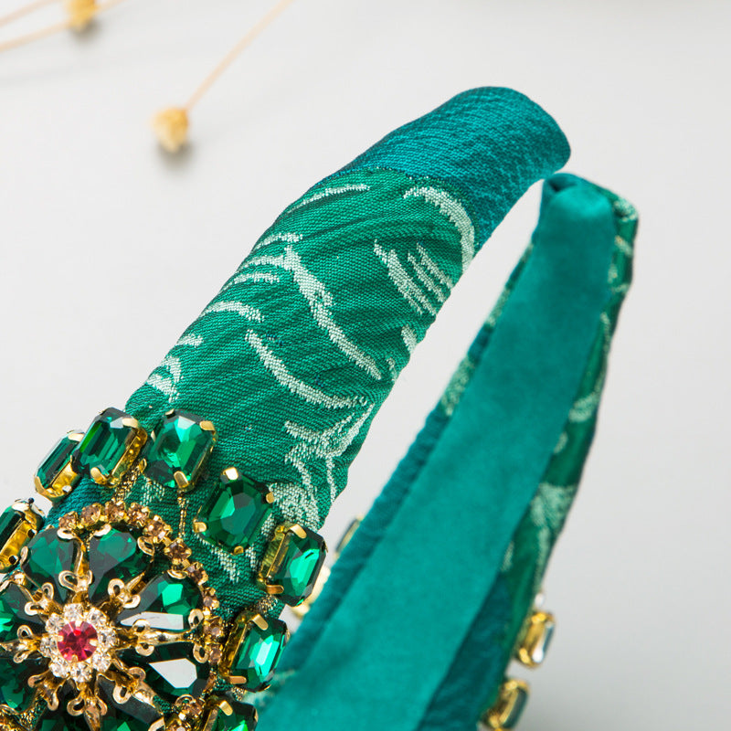 Baroque Rhinestone Embroidery Headband L4033