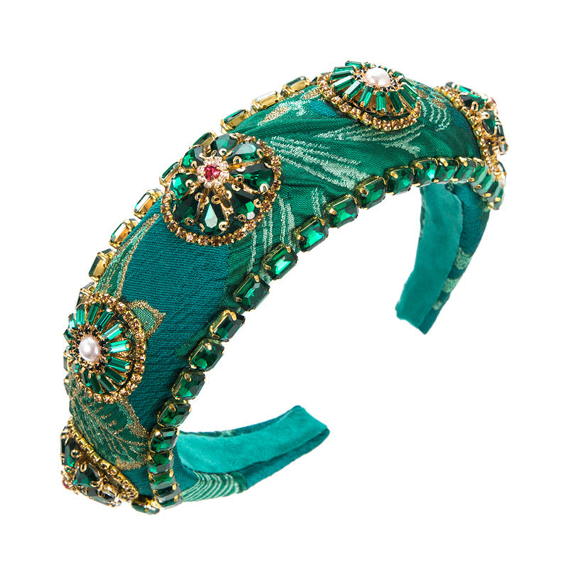Baroque Rhinestone Embroidery Headband L4033