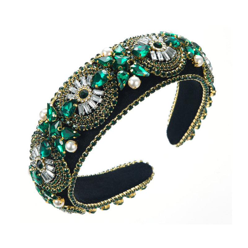 Baroque Rhinestone Sponge Headband L4050