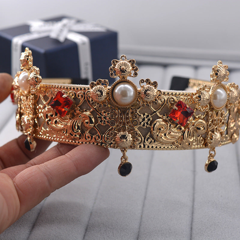 Baroque Cross Pearl Fabric Headband L4057