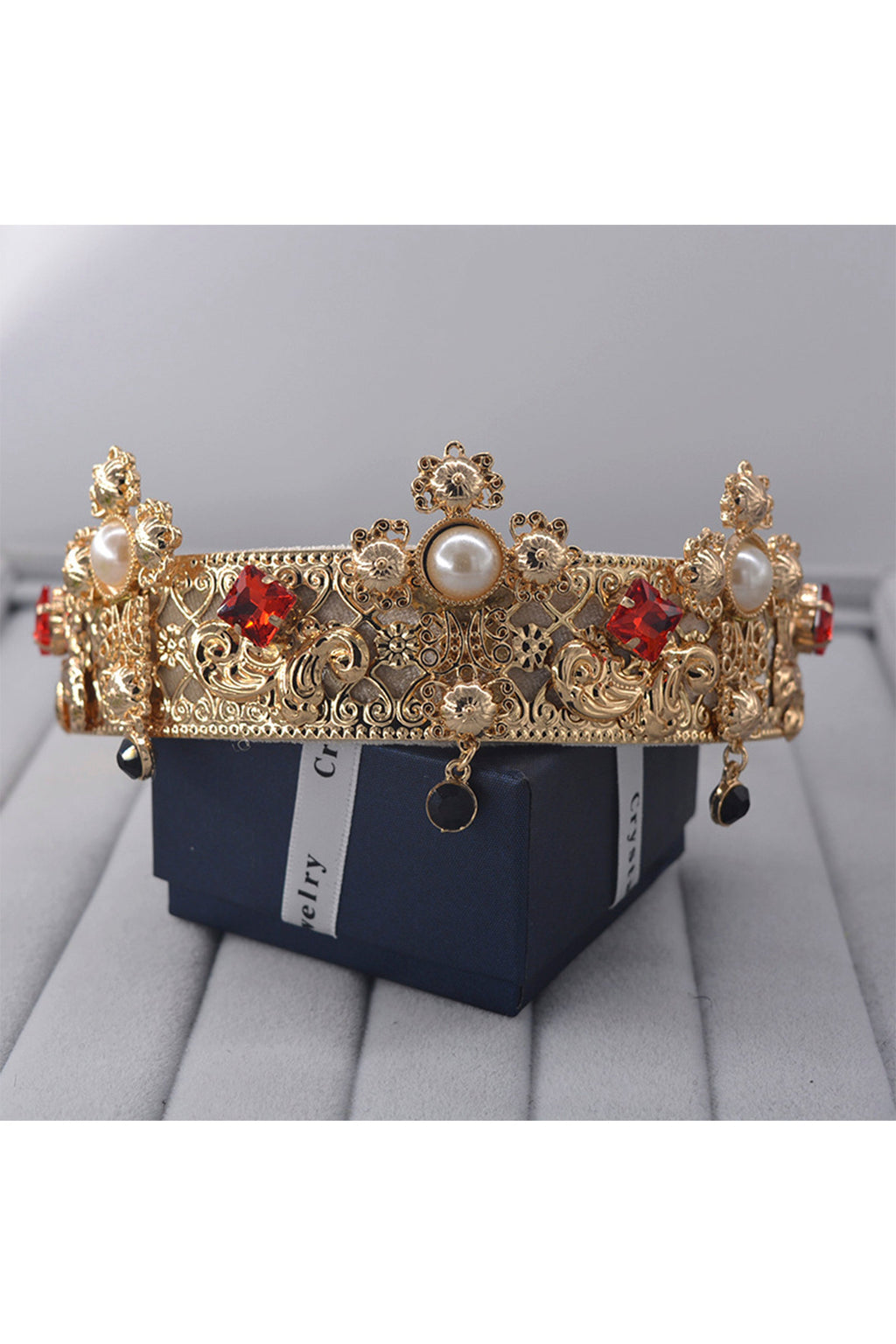 Baroque Cross Pearl Fabric Headband L4057