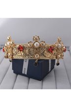 Baroque Cross Pearl Fabric Headband L4057