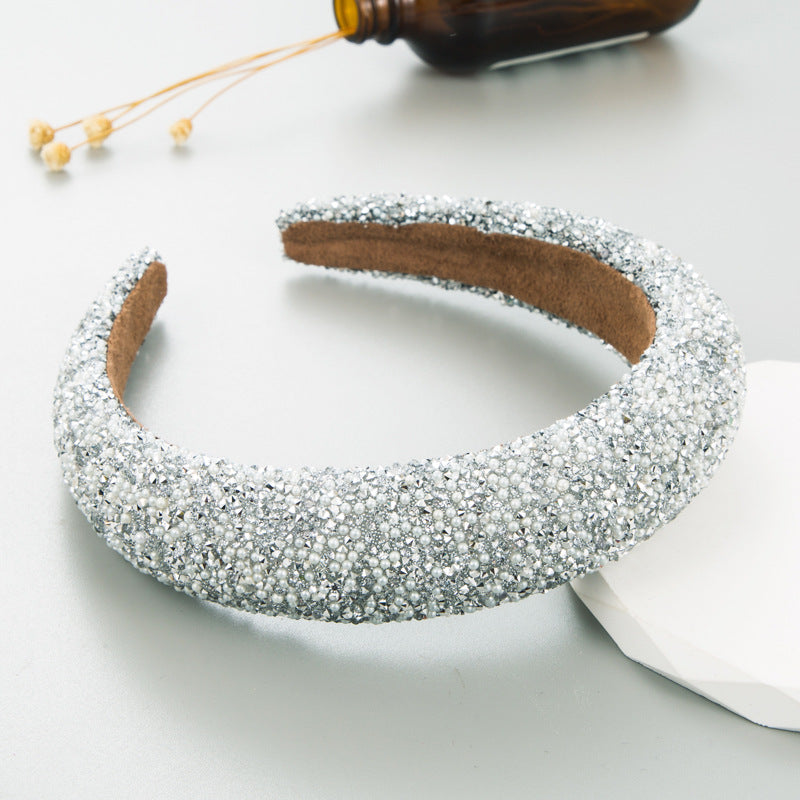 Rhinestone Pearl Headband L4087