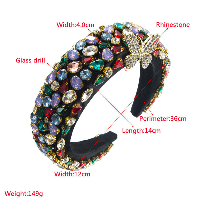 Butterfly Glass Drill Sponge Headband L4088 - view 2