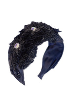 Floral Seed Bead Fabric Headband L4120