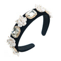 Floral Pearl Glass Drill Headband L4143