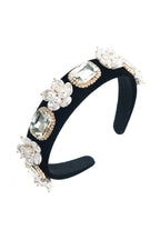 Floral Pearl Glass Drill Headband L4143