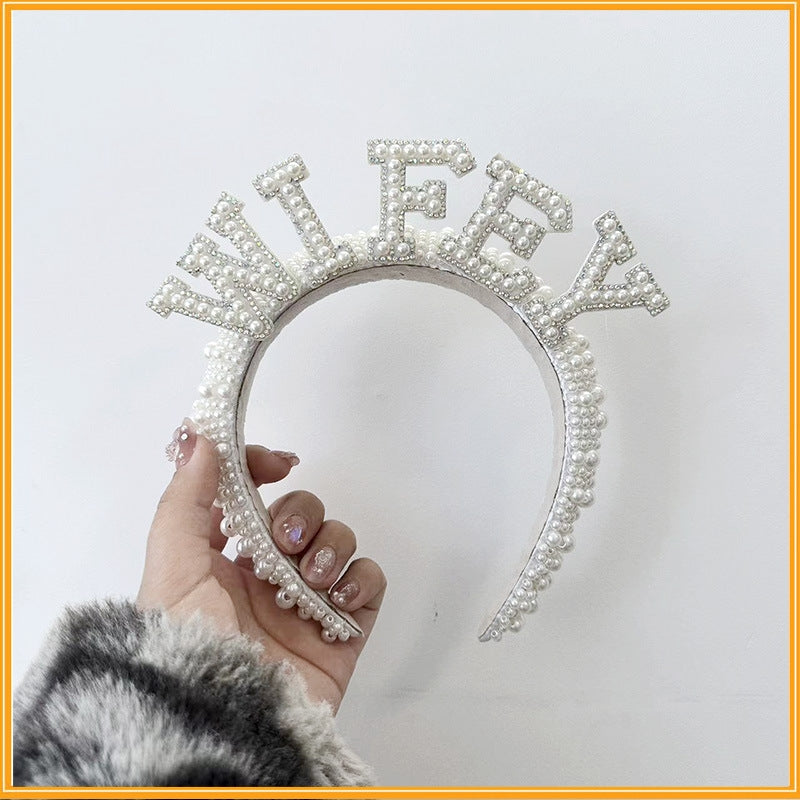 WIFEY Pearl Headband L4151