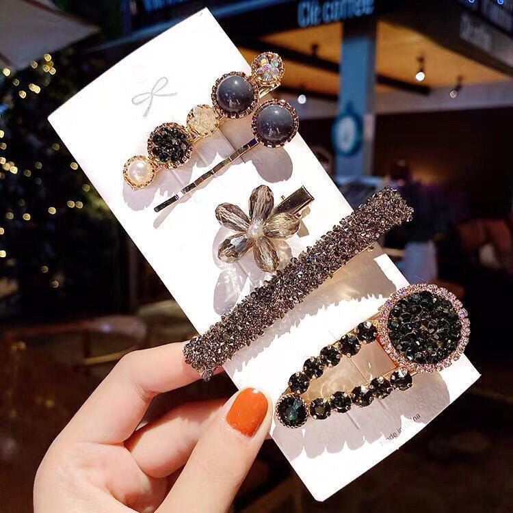 Geometry Rhinestone Hair Clip Set L4165