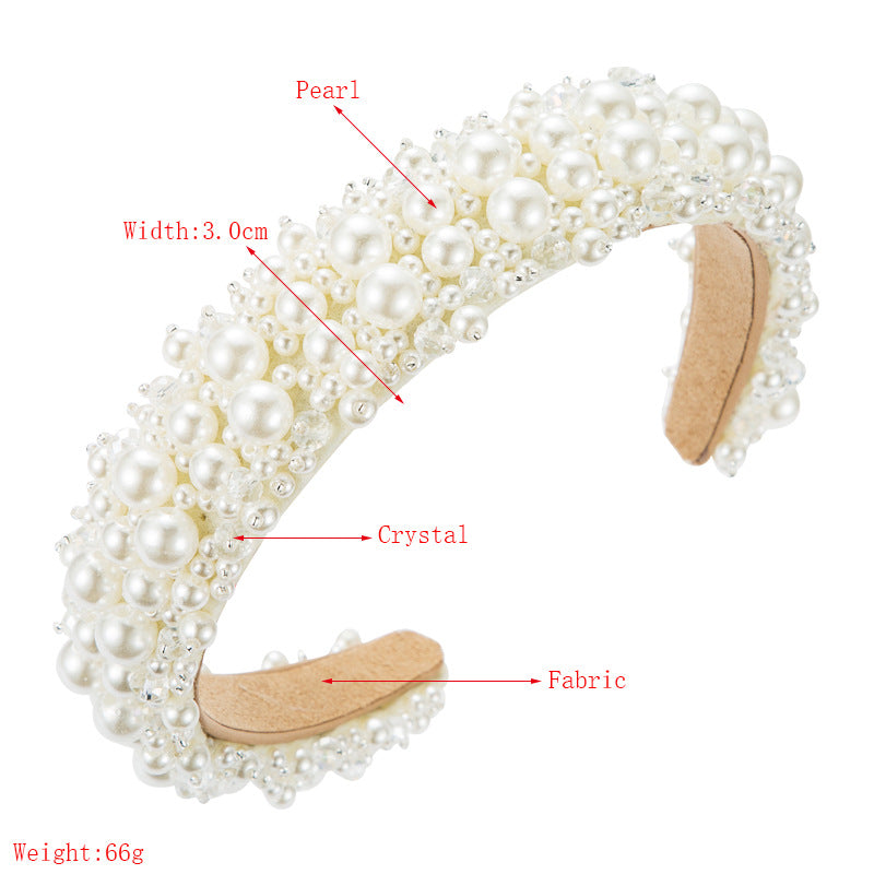 Pearl Crystal Headband L4191