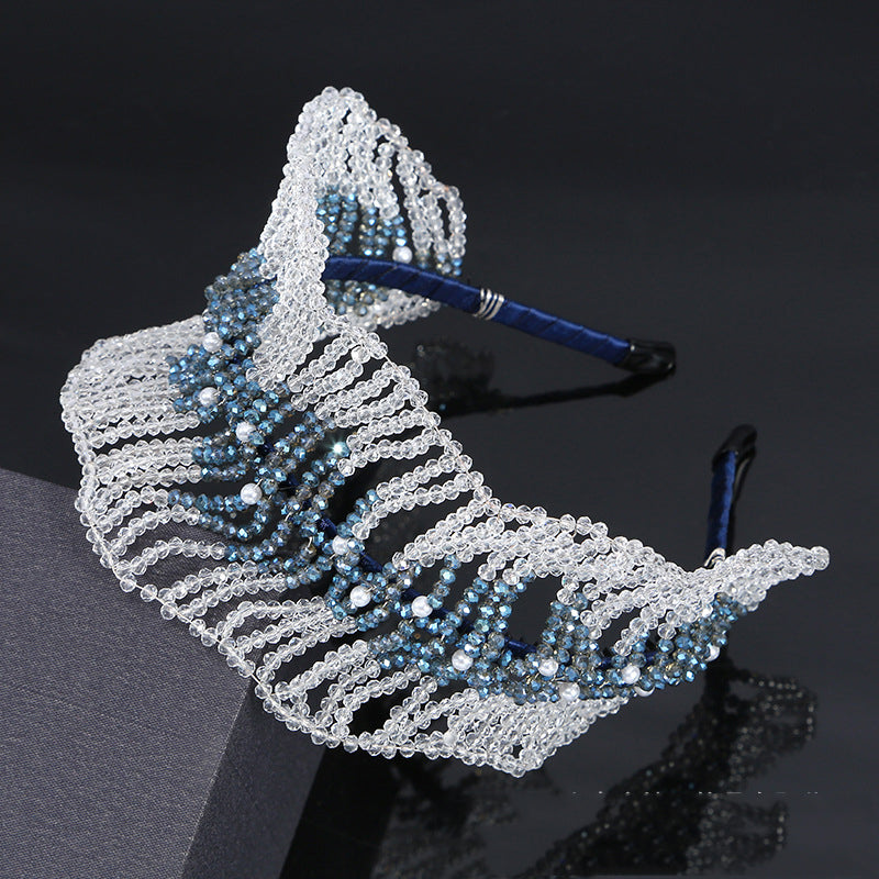 Crystal Bead Wave Headband L4209