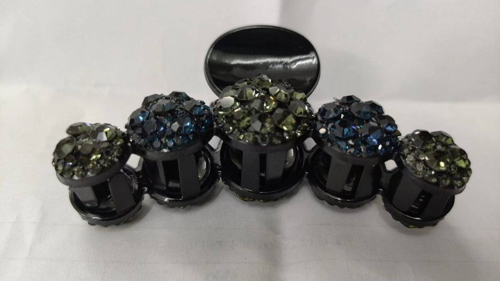 Five Beads Rhinestone Hair Clip L4233