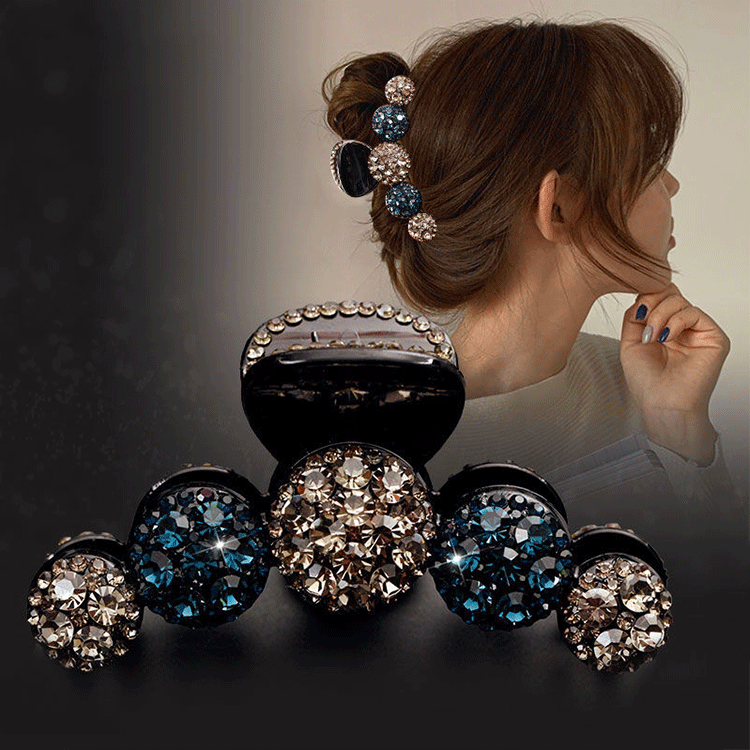 Five Beads Rhinestone Hair Clip L4233