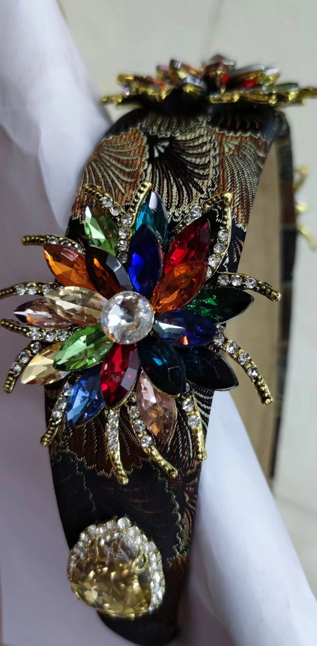 Flower Glass Drill Headband L4240