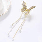Butterfly Rhinestone Tassel Hair Clip L4242