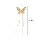 Butterfly Rhinestone Tassel Hair Clip L4242