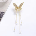 Butterfly Rhinestone Tassel Hair Clip L4242
