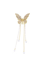 Butterfly Rhinestone Tassel Hair Clip L4242
