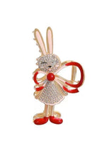Bunny Bow Rhinestone Hair Clip L4253