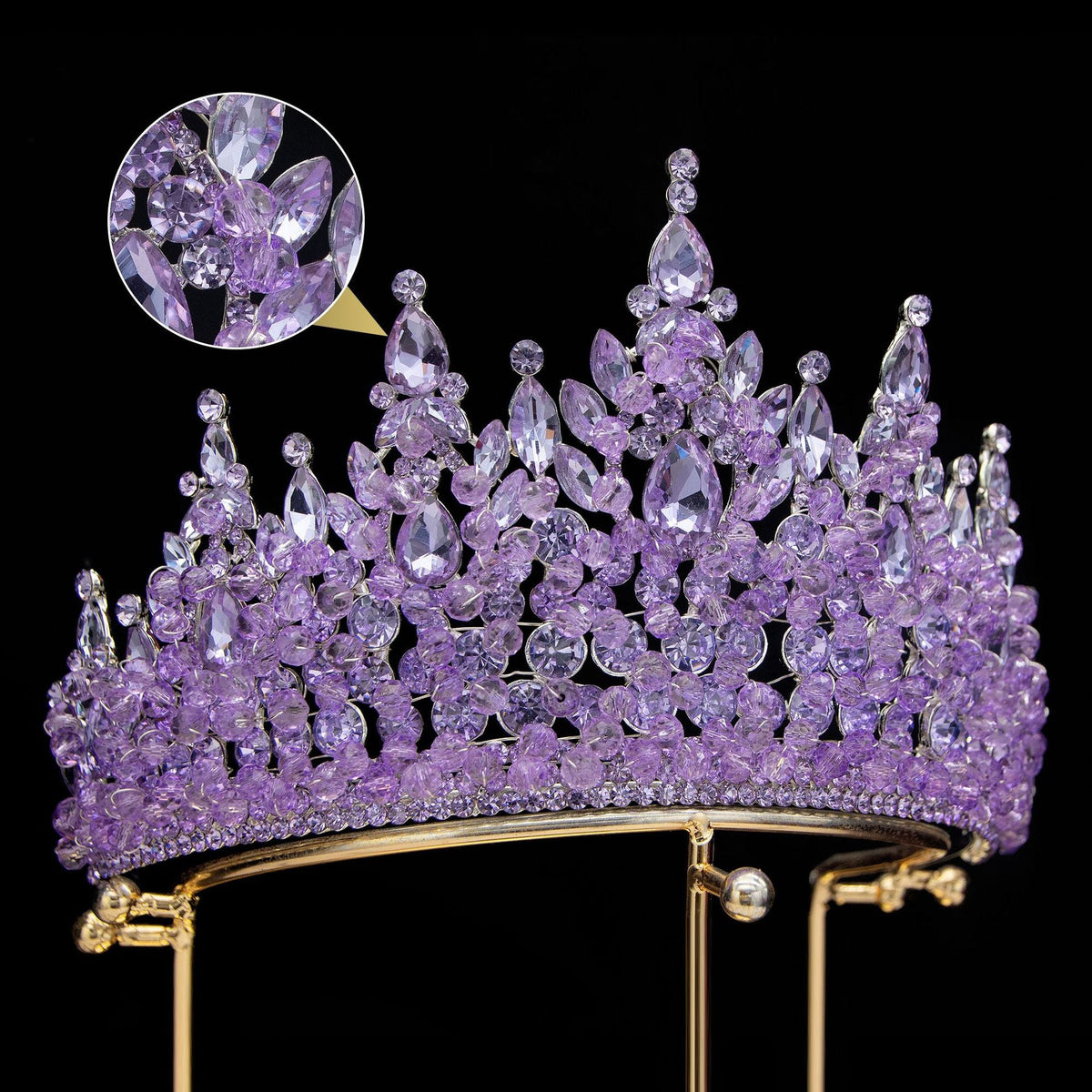 Rhinestone Crown Headband L4278