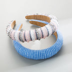 Crystal Seed Bead Sponge Headband L4292