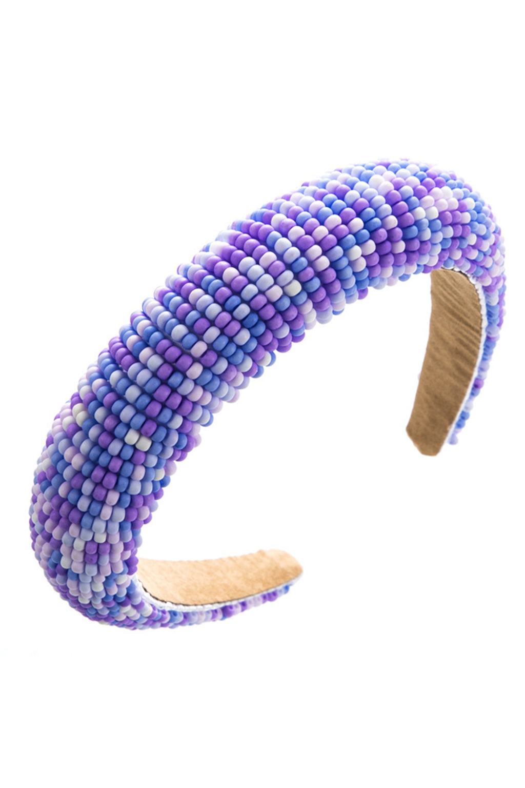 Multicolor Seed Bead Sponge Headband L4293