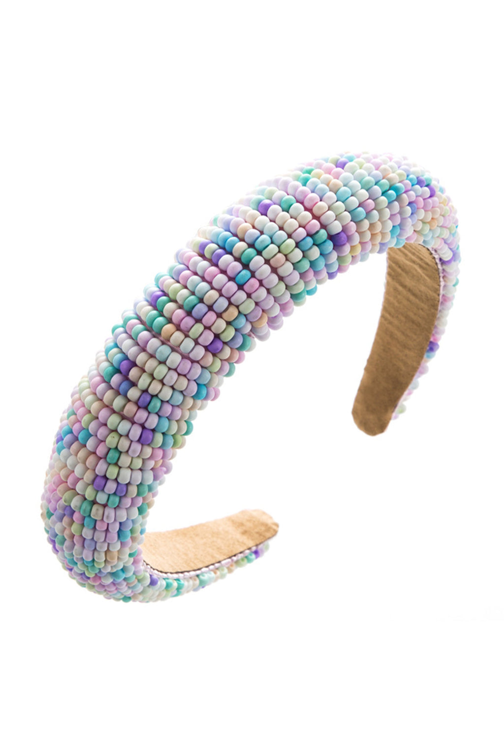 Multicolor Seed Bead Sponge Headband L4293