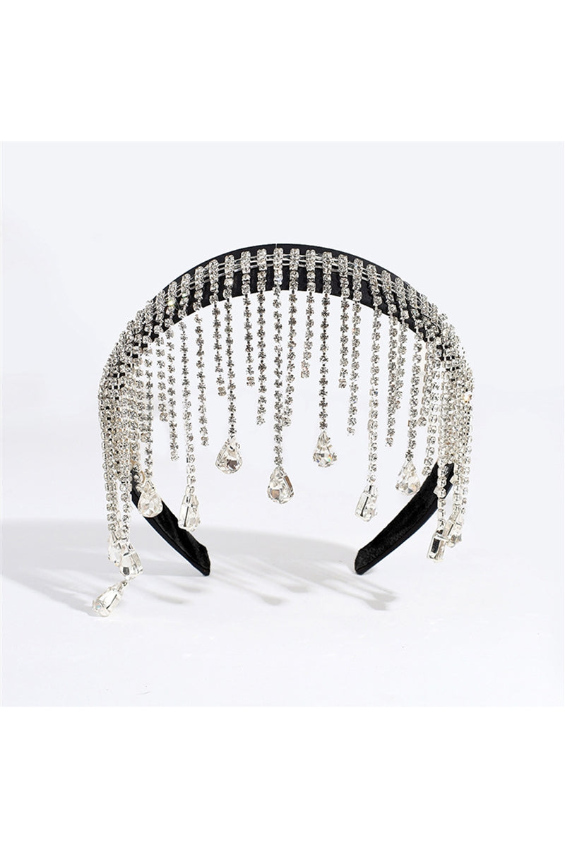 Teardrop Tassel Rhinestone Headband L4310
