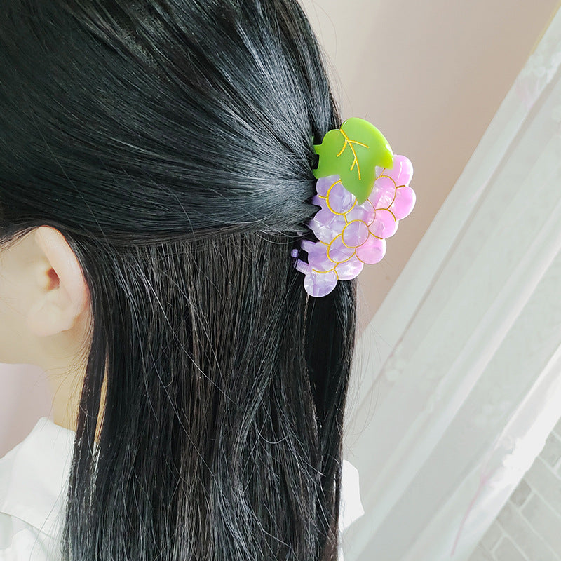 Grape Acrylic Hair Clip L4322