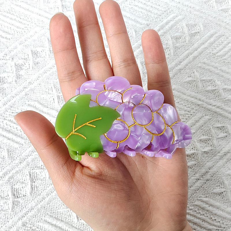 Grape Acrylic Hair Clip L4322