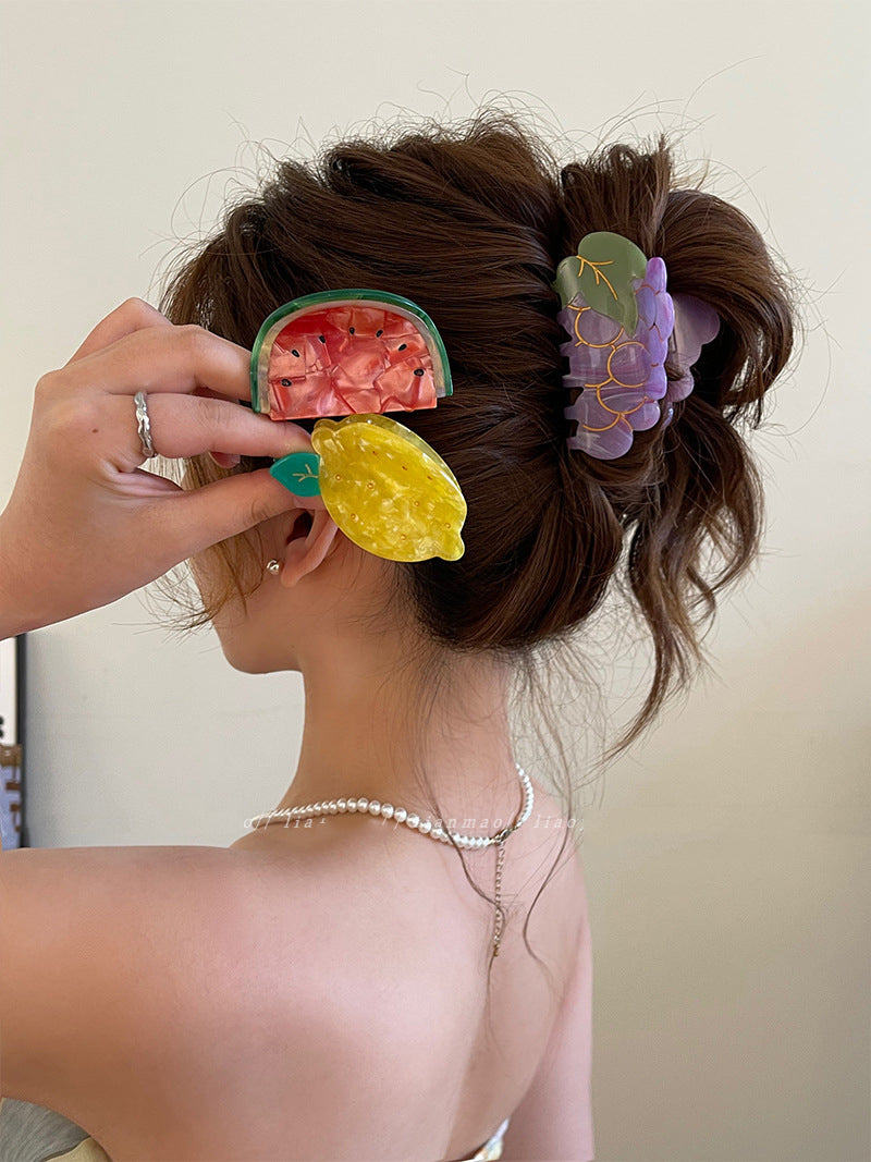Grape Acrylic Hair Clip L4322