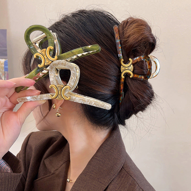 Cross Acrylic Hair Clip L4329