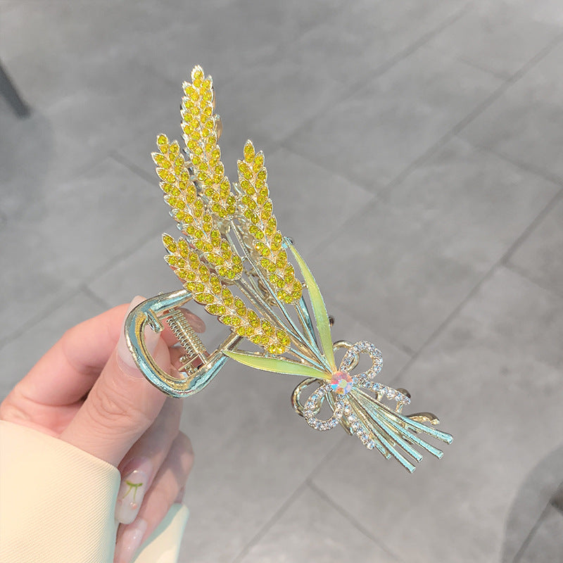 Ear of Wheat Rhinestone Hair Clip L4357