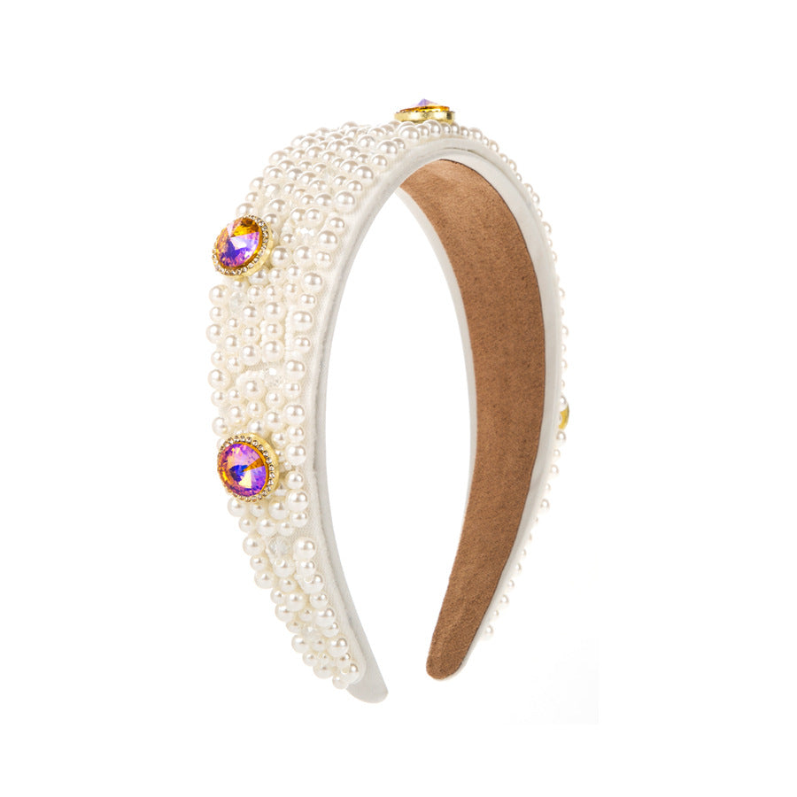 Baroque Pearl Rhinestone Headband L4367