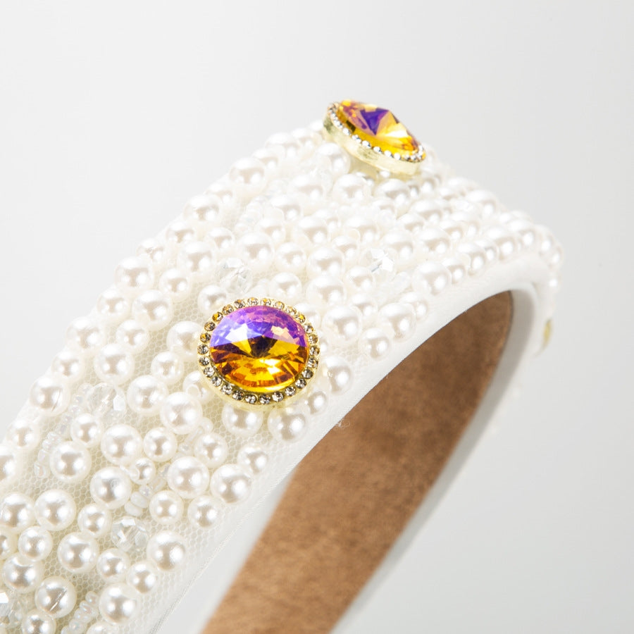 Baroque Pearl Rhinestone Headband L4367