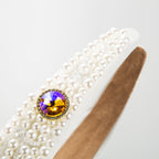 Baroque Pearl Rhinestone Headband L4367