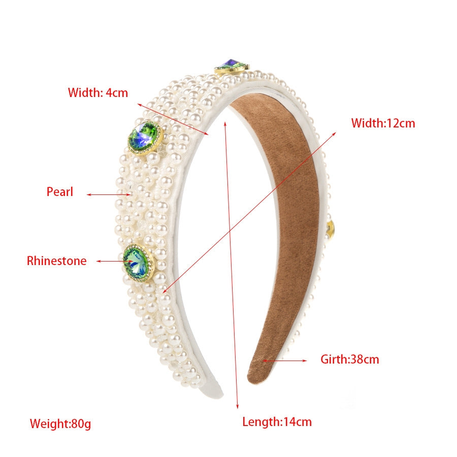 Baroque Pearl Rhinestone Headband L4367