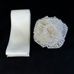 Floral Pearl Ribbon Headband Set L4369