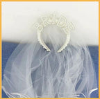 BRIDE Pearl Headband With Headdress L4377