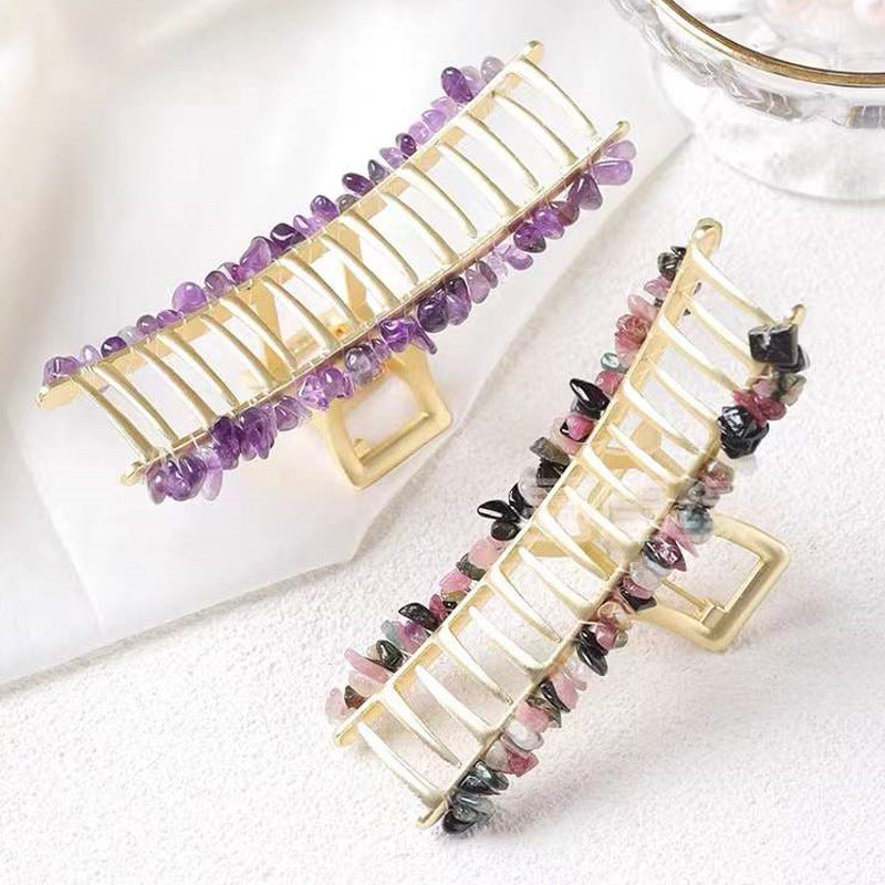 Natural Stone Bead Hair Clip L4382