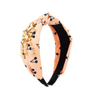 Rhinestone Cherry Printed Fabric Headband L4391