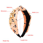 Rhinestone Cherry Printed Fabric Headband L4391