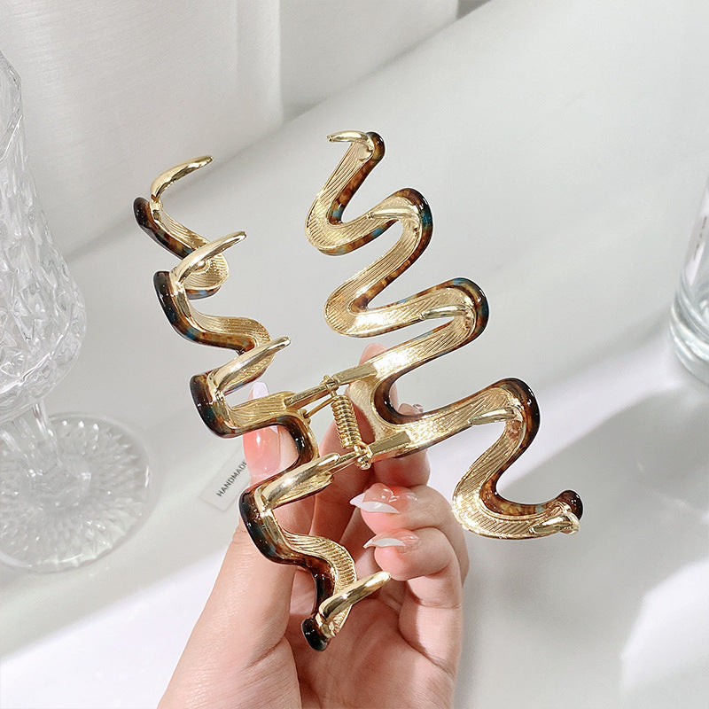Wave Acrylic Alloy Hair Clip L4407