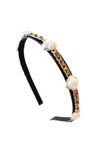 Pearl Chain Rhinestone Headband L4434