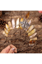 Yellow Quartz Crown Headband L4481