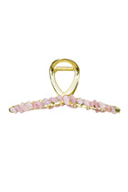 Pink Chalcedony Cross Hair Clip L4532