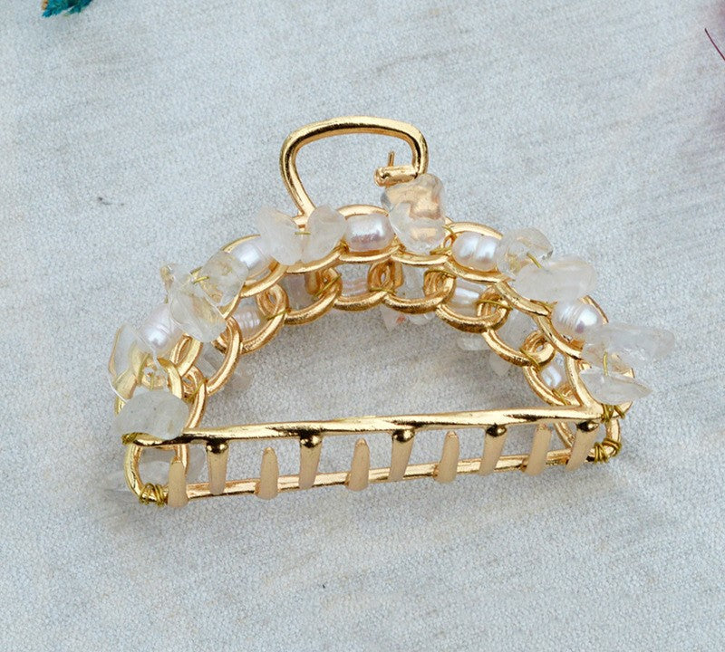 Freshwater Pearl Semiarc Hair Clip L4534
