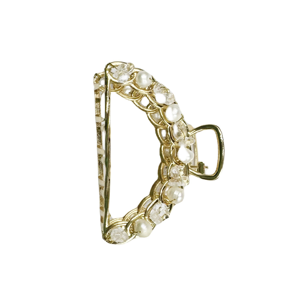 Freshwater Pearl Semiarc Hair Clip L4534