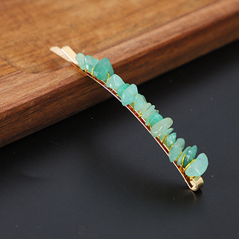 Irregular Natural Stone Hair Clip L4535